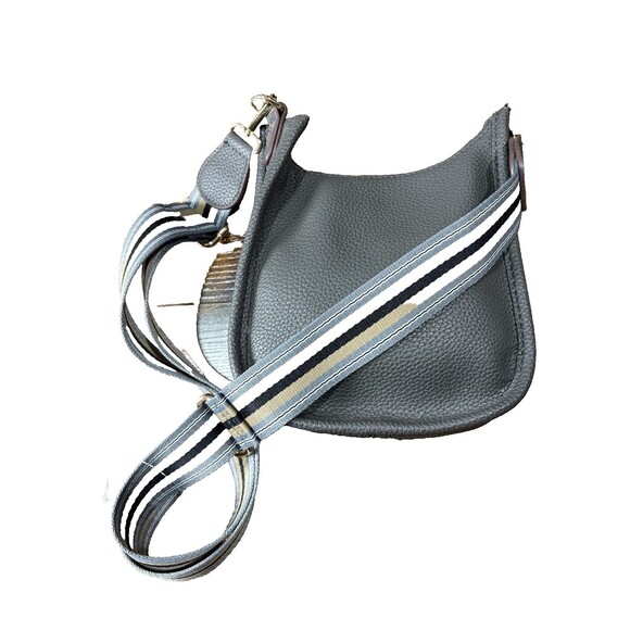 OKPTA Women's Small Crossbody Gray Leather Purse Bag Clip 151926 Cross Body - Picture 7 of 8